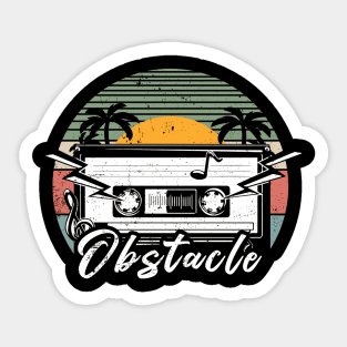 Design Obstacle Proud Name Vintage Gift 70s 80s 90s Sticker